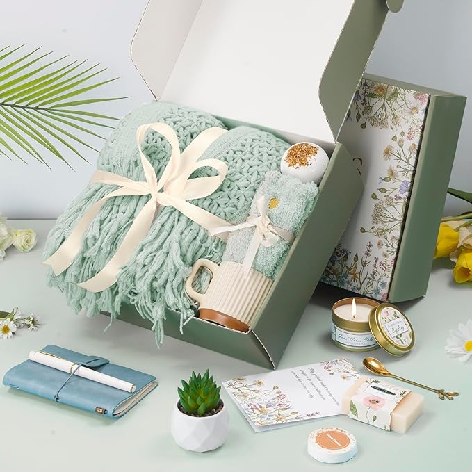 Get Well Soon Self Care Package Box, Birthday Gifts for Women Mom Her Friend Sister Grandma, Sending Hug Spa Gift Baskets, Christmas,Thinking of You Inspirational Gift for New Mom Best Friend Birthday