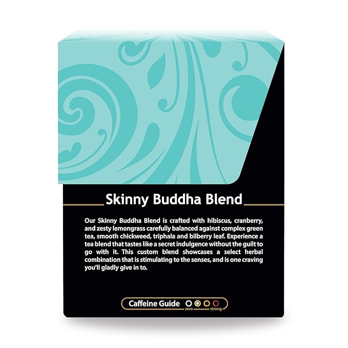 Buddha Teas Organic Skinny Buddha Blend - OU Kosher, USDA Organic, CCOF, 18 Bleach-Free Tea Bag