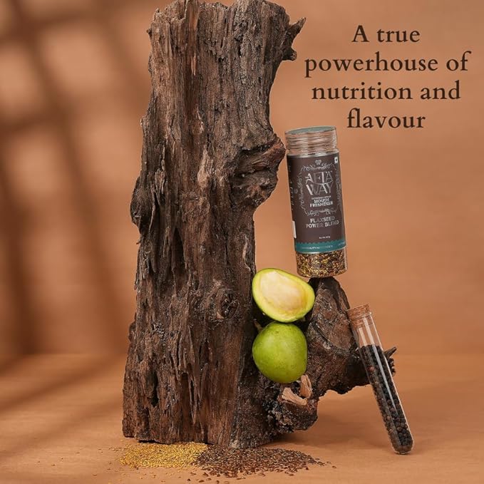 Flaxseed Power Blend 4.93 oz (140g) – Authentic Indian Mukhwas/Mouth Freshener & Healthy Snack with Flaxseeds,Dry Mango Seeds & Sesame Seeds – Sugar-Free,Vegan, No Tobacco,No Artificial Preservatives