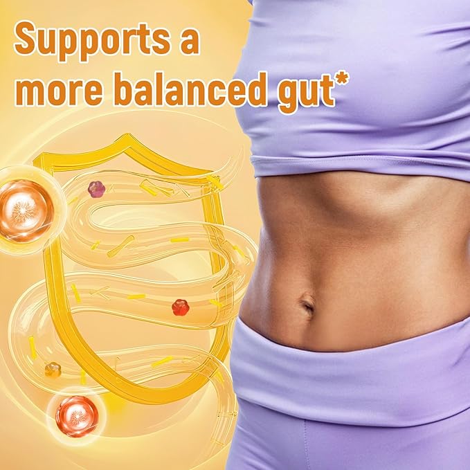 10G Fiber Gummies with Probiotics, Fiber Supplement with 30 Billion CFU Probiotics Blend, ACV, Vitamin C, Inulin - Support Digestive Health - No Sugar Added - Fruit Flavored - 90 Count