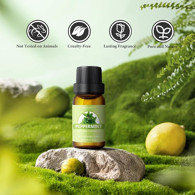 Essential Oil Set - Perfect for Diffuser, Massage, Soap, Candle, Bath Bombs Making, 60x10ml(0.33fl.oz)