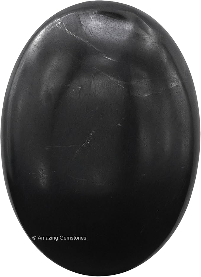 Amazing Gemstone Shungite Crystals and Healing Stones - Large Palm Stone Crystals Piedra - Crystal for Good Luck, Balanced Positive Energy, Meditation - Unique Stocking Stuffers and Birthday Gifts