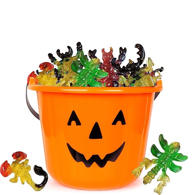 Fruidles Halloween Large Creepy Gummy Candy, Soft Chewy Gummy Candies, 4 Gummies per Pack (48-Gummies)