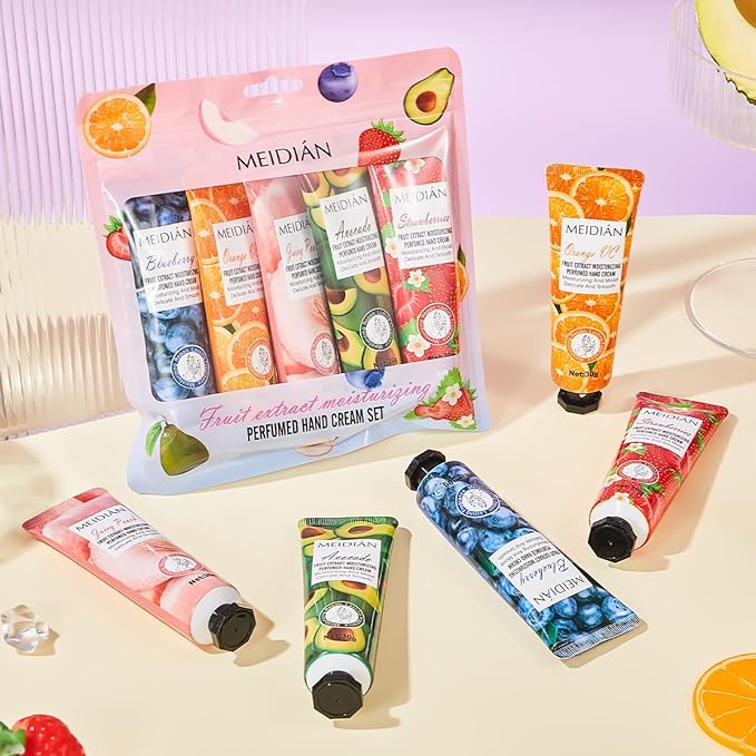 Fruit Skincare, Skin Care Gift Sets, Skin Care for Teens 10-12, with Lip Balm *4, Facial Cleanser, Serum, Eye & Face Cream, Hands Cream *5 , Nourishing, Hydration, Glow Up, Trendy Stuff
