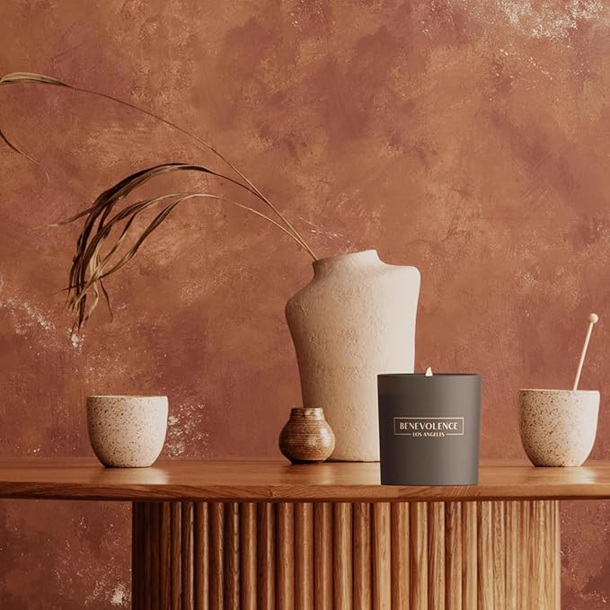 Benevolence LA Lavender, Mint & Sage Scented Candle | Soy Candles, Black Candle for Home | Gifts for Women and Men | Home Fragrance | Aromatherapy | Bathroom Freshener | 8oz, 45 Hour Burn