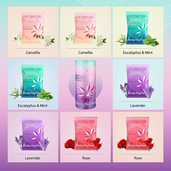 Shower Steamers Aromatherapy 8 Pack - Birthday Gifts for Women, Valentines Day Gifts for Her Wife Mom, Shower Bombs for Stress Relief, Spa Gifts for Women, Easter Basket Essentials