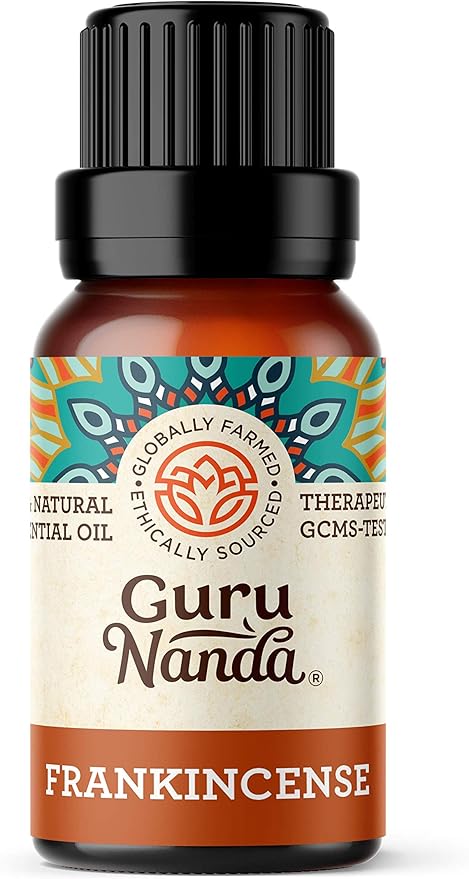 GuruNanda Frankincense Essential Oil, 100% Pure, Natural and Undiluted Diffuser Oil for Aromatherapy, Massages & DIY Recipies, Promotes Comfort & Supports Radiant-looking Skin (0.5 fl Oz)