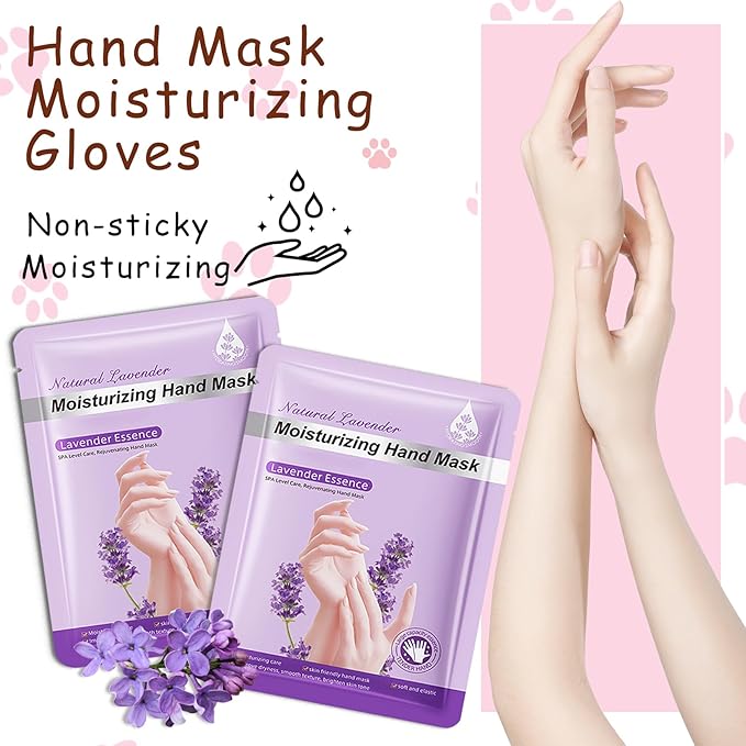 Hand Masks, 6 Pairs Hydrating Exfoliating Hand Peeling Mask, Smooth Hand Masks Moisturizing Gloves Overnight for Dry, Rough, Cracked Hands, Hand Skin Moisturizer Glove for Women Men（I