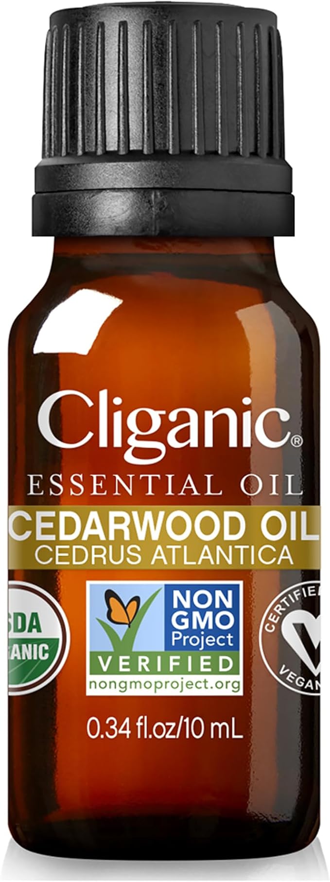 Cliganic Organic Cedarwood Essential Oil - 100% Pure Natural Undiluted, for Aromatherapy Diffuser | Non-GMO Verified (Packaging May Vary)