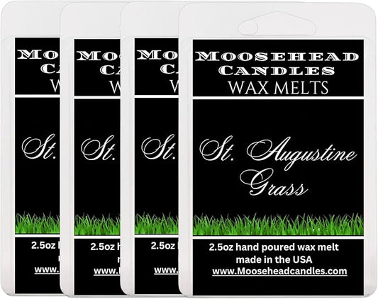 Fresh Cut Grass Wax Melts – 4 Pack | Super Strong, Long-Lasting Home Fragrance | Clean & Green Spring Scent | Soy Wax Melts for Warmers