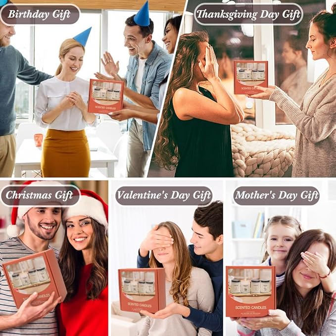 Candles Clearance, 4 Pack Candles for Home Scented, Stress Relief Gifts for Women, 28 oz Lavender Candle Gifts Set for Women Birthday, Valentine's Day, Mother's Day, Anniversary Candle Gift