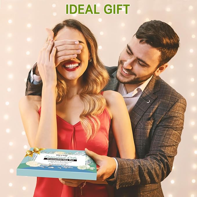 Essential Oils Set - 10x5ML Premium Essential Oil Kit for Candle Making, Diffusers, Massages, Aromatherapy, Skin Care - Lavender, Eucalyptus, Peppermint, Tea Tree, Sandalwood Aromatherapy Oils