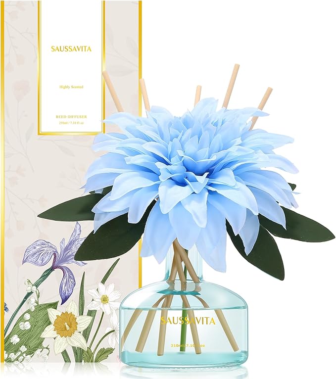 Reed Diffusers Set The Forest of Citrus Scent, Bathroom Floral Scent Diffuser, Reed Diffuser for 120 Days, Bathroom Diffuser with 7 Sticks, Office Desk Accessories, Bedroom Decor