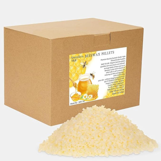 10LB Beeswax Pellets Beeswax for Candle Making Beeswax Pellets for Skin Beeswax Beads Beeswax Bulk Beeswax for Lotion Making for DIY and Craft Project