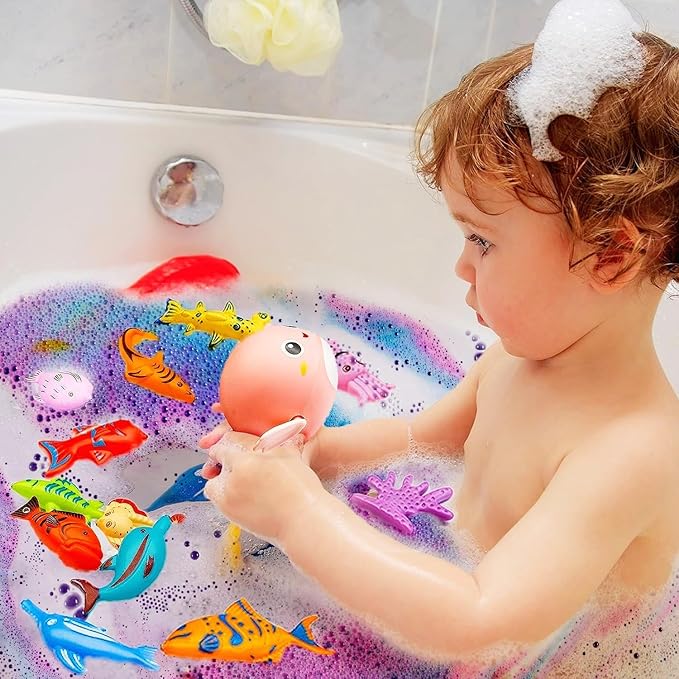 Bath Bombs for Kids with Surprise Fishing Games Inside for Girls Boys - 20 Kids Bath Bombs Gift Set, Handmade Bubble Bath Fizzes Bomb for Chrildren Birthday Christmas and Party Favor Gift for Boys