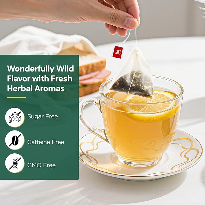 Dandelion Leaf and Root Tea Bag, Natural Dandelion Roasted Herbal Detox Teabag for Liver & Kidney Health, Support Digestion Dandelion Root Tea, Caffeine Free, No Additives（100 Teabags)