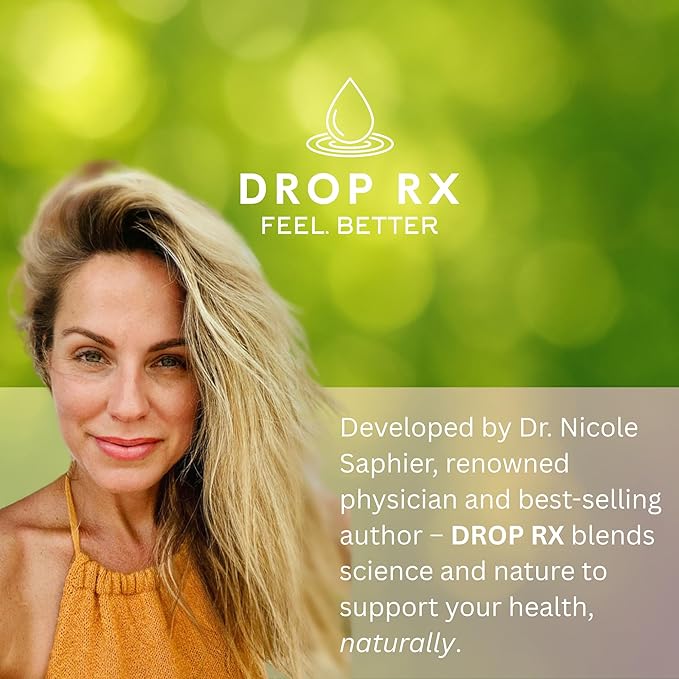 DropRx Focus by Dr. Nicole Saphier – Ginkgo Biloba & Ginseng, Bacopa, Rosemary & Sage for Memory Improvement and Brain Focus – Organic, Non-GMO, Vegan, Gluten-Free, Kosher, Made in USA (2 Fl Oz)