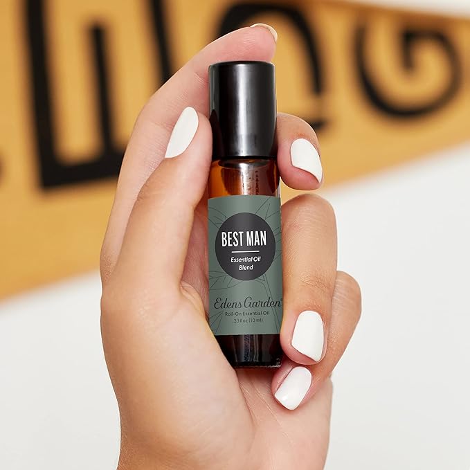Edens Garden Best Man Essential Oil Roll-On Blend- 100% Pure Premium Grade, Natural, Therapeutic, Aromatherapy, Kid & Skin Safe, The Best for Body, Wellness, Tension Pre-Diluted 10 ml (.33 fl oz)