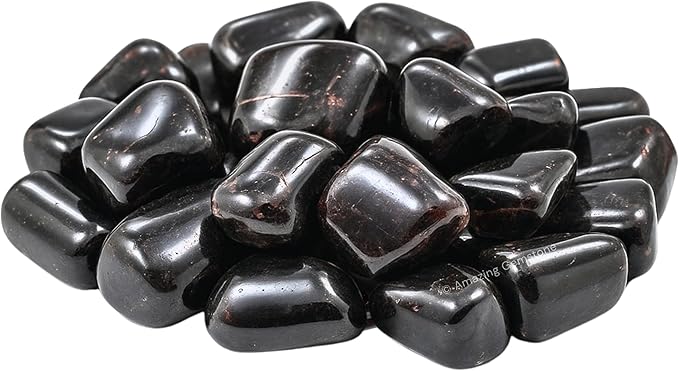 Amazing Gemstone Garnet Crystals and Healing Stones Tumbled - 1 oz Garnet Stone Gem Stones, Natural Healing Stones for Energy Balance, Stress Relief - Premium Polished Gems Rocks for Meditation