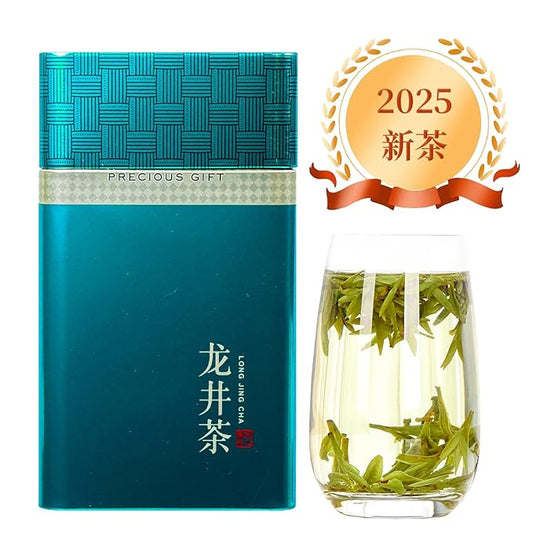 Hee Creek Longjing Tea 龙井 120g/4.2oz Long Jing Chinese Dragonwell Green Tea Loose Leaf Spring Tea Lung Ching Dragon Well Mingqian Longjing First Grade 龍井茶 中国绿茶 龙井