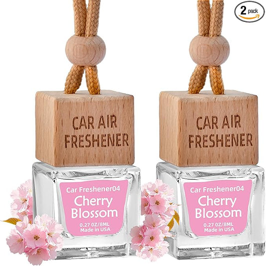 Car Air Freshener Hanging Diffuser – Long-Lasting Essential Oil Scent (Up to 60 Days) – Non-Toxic & Eco-Friendly – 2-Pack Auto Fresheners Made in USA