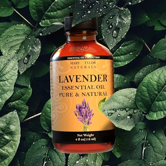 Lavender Essential Oil (4 oz) Premium Therapeutic Grade, 100% Pure and Natural, Perfect for Aromatherapy, Diffuser, DIY by Mary Tylor Naturals