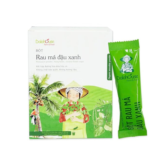 100% Freeze-Dried Pennywort and Mung Bean Powder with Coconut Milk Extract, Nutritional Vegetable Supplement, Healthy Drink Mix for Smoothies, Desserts (20 Sachets x 2.1 oz) - Pack of 1