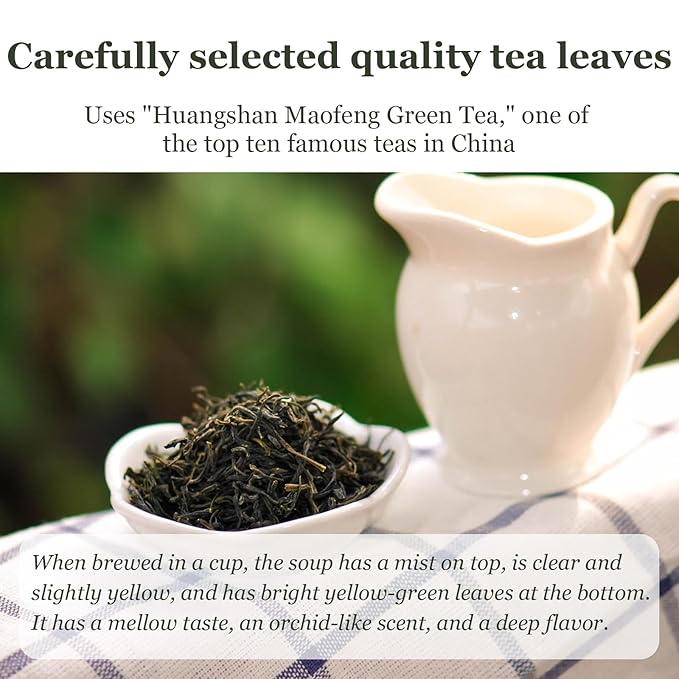 HANFANGLING Jasmine Green Tea - Premium Loose Leaf Tea with Natural Jasmine Flowers, 100% Natural, Aromatic & Refreshing, 1.76oz