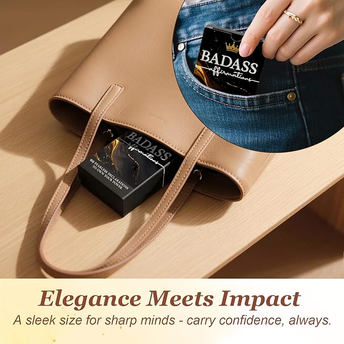 60 Affirmation Cards for Badass, Daily Motivational and Inspirational Gifts for Women, Sister, Best Friend, for Self Care, Love and Empowerment, Cards for Women