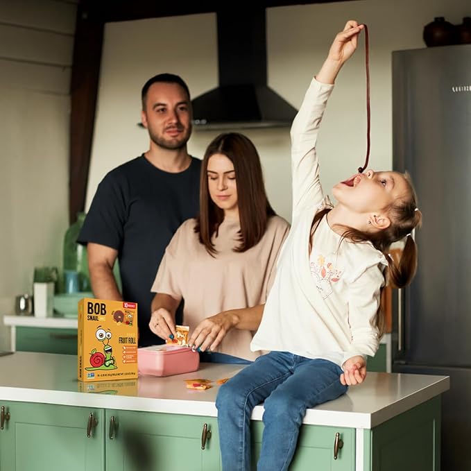 Bob Snail Exotic Mix Fruit Roll Ups – Healthy Sweets, Real Dried Fruits Snacks, No Added Sugar, Vegan, Nut Free, Candy for Adults and Kids – Flavour 50 pcs, 500g (Sour Cherry & Mango)