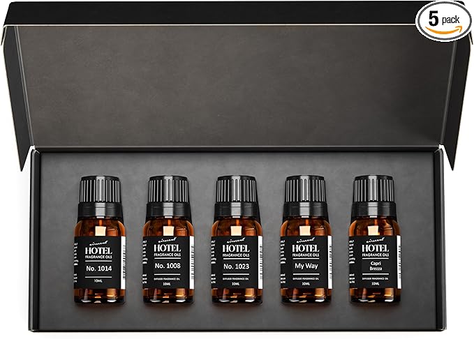 AirScent Hotel Diffuser Oil Gift Set - Buyers’ Best Picks - 10 mL, 0.34 fl oz Hotel Fragrance Oil Gift Set - Inspired by The Baccarat NYC, My Way and Capri Brezza and Other Hotel Scents