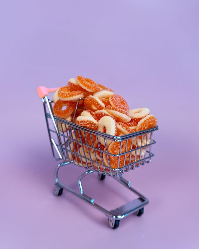 Pandy Swedish Candy Peach Rings Sugar Free Candy 14 Bags. - Swedish Candy Mix - Diet Candy Keto Gummy Low Calorie Snacks - Foam Jelly Sweets No Sugar - Peach flavour Diet Candy Keto Sugar Free Gummy 14 x 1.8oz