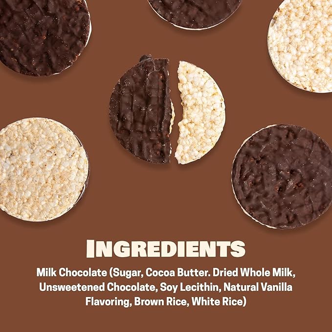 LIEBERS Milk Chocolate Rice Cakes, Kosher Certified Dairy, Gluten Free Snack (pack of 8) (Milk Chocolate)…