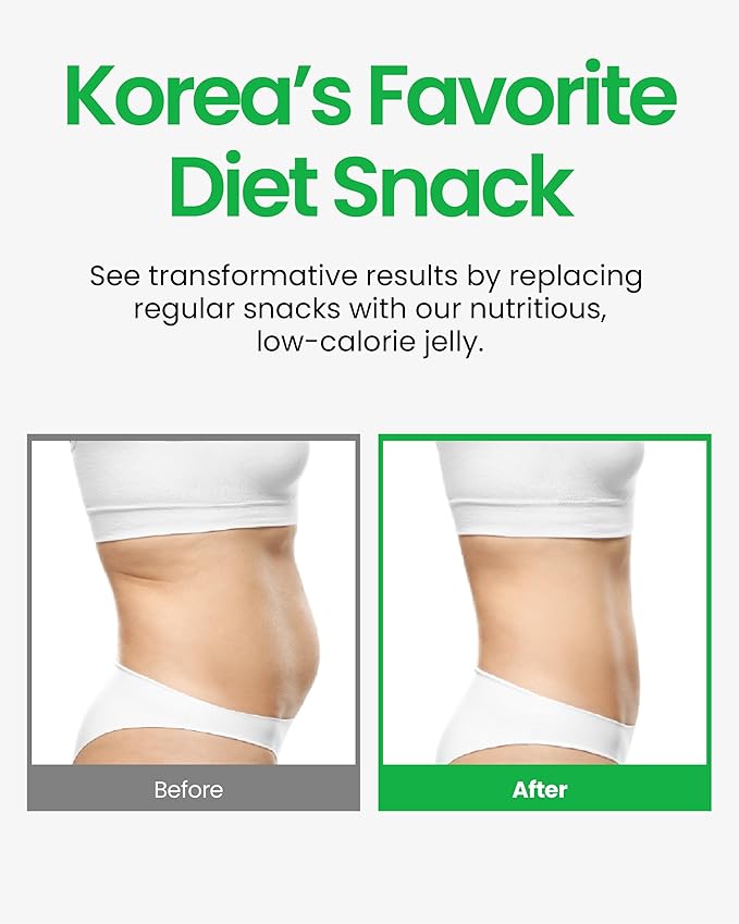 Jadamsun Konjac Jelly (Apple, 20 pcs) - Lowest Calorie Healthy Korean Snack, Dietary Fiber, Sugar-Free Jelly Drink. Vegan, Low-Calorie, Gluten-Free