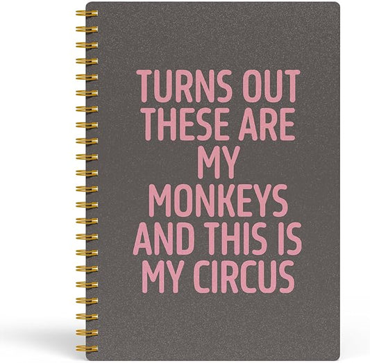 EKGJW Funny Notebooks for Work,Brown Aesthetic Journal, Funny Boss Day Gifts, Boss Gifts for Men Women, Funny Gifts for Boss, Boss Office Decor, Spiral Notebook 5.5x8.3 Inch