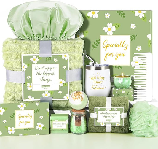 Self Care Gifts for Women, Get Well Soon Gifts Basket Care Package, Birthday Gifts Box for Women, Relaxing Bath Spa Gifts Set, Thinking of You Surgery Recovery Gift for Her Mom Girl Friend Sister Wife