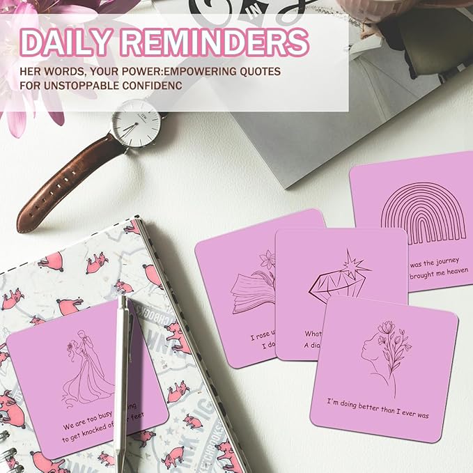Positive Affirmation Cards for Women Inspirational Birthday Gifts for Music Lovers Motivational Cards for Game Nights Easter Mother’s Day Gifts (50pcs)