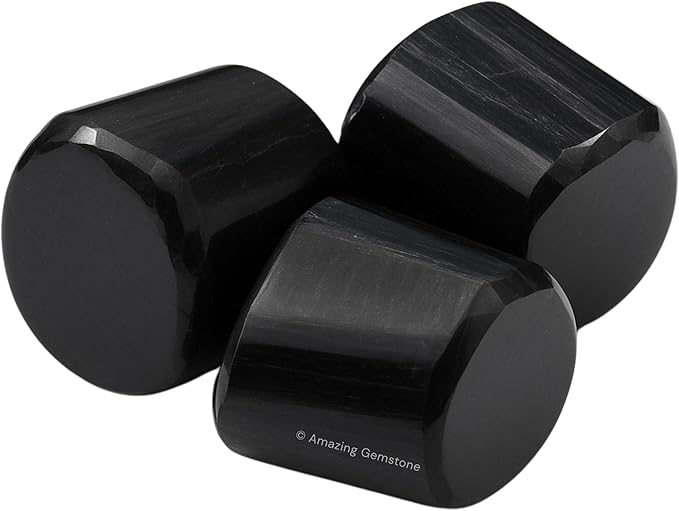 Amazing Gemstone Black Tourmaline Crystals and Healing Stones Tumbled - 1 oz, Healing Stones for Energy Balance, Stress Relief - Premium Polished Gems Rocks for Meditation and Wellness