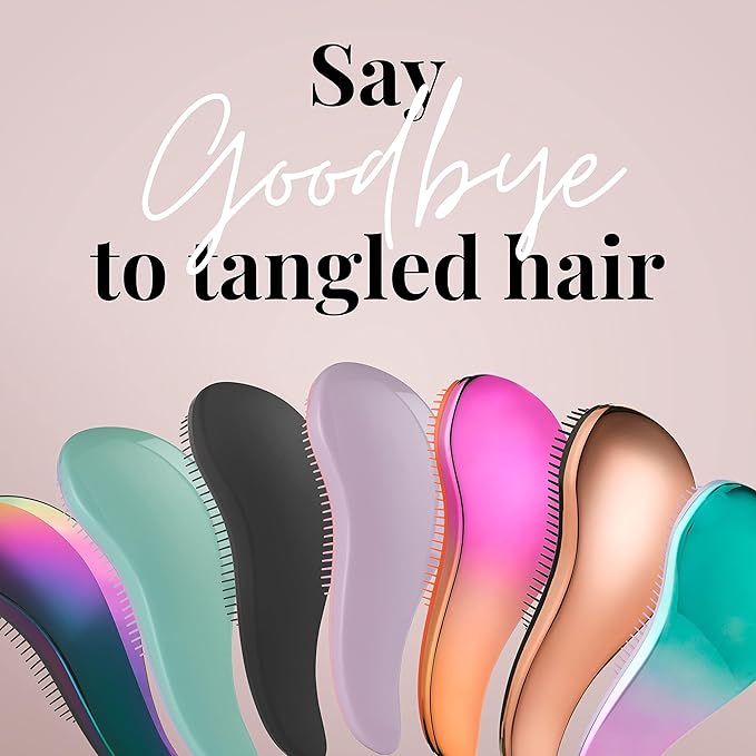 7-Piece Spa Beauty Set with Rose Gold Detangler Brush – Complete Self-Care and Hair Care Bundle for Relaxation and Tangle-Free Styling