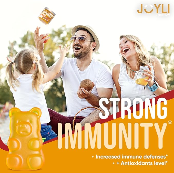 Joyli Superfruit Gummies - Sugar-Free Fruit Multivitamin Gummies for Adults - Natural Gummy Vitamins for Women & Men with Goji, Elderberry, Vitamins A, C, D & E - Supports Immunity, Digestion & Energy