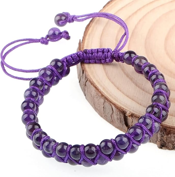 MASSIVE BEADS Double Layer Natural Chakra Healing Power Crystals Macrame Bracelet Yoga Stone Beads Gemstone Meditation Relax Anxiety Bangle for Unisex Women Men