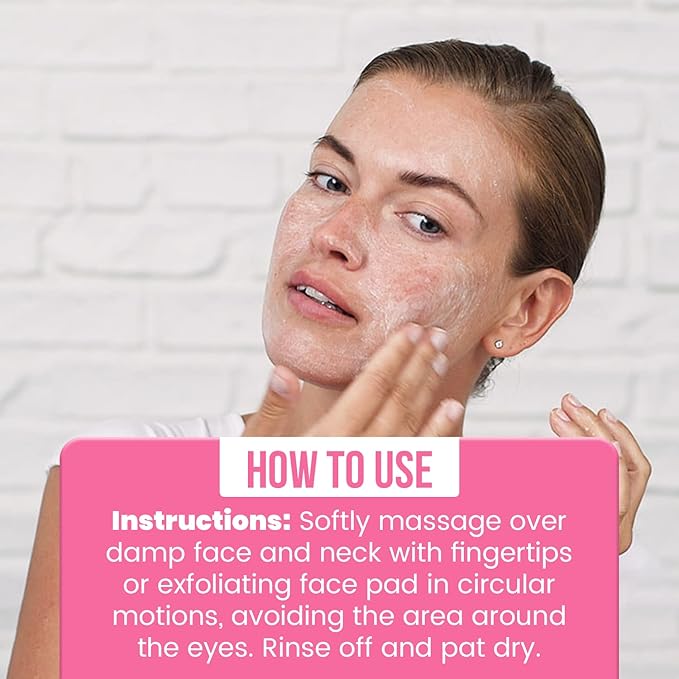 Reshma Beauty Rose Scrub, Dual Action Cleanser Face & Body Scrub, Gentle for All Skin Types and Dull Skin, Smoothing and Softening, Balances and Nourishes Skin, Cruelty-Free, 5.07 oz, Pack of 1