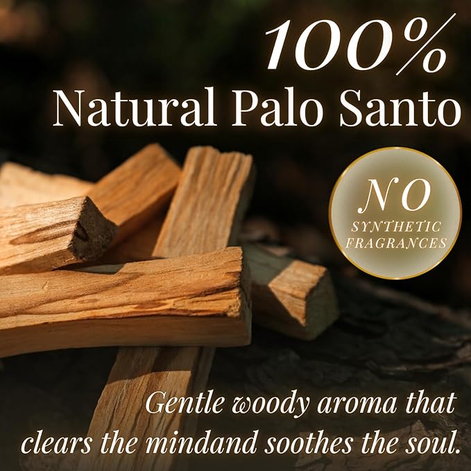Palo Santo Luxury Incense Sticks 60sticks 100% Natural Wood Aroma Coreless Energy Cleansing No Synthetic Charcoal Free Non Toxic Aromatherapy Meditation Stress Relief Relaxation Yoga Japanese Incense