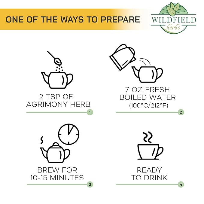 4 oz. Agrimony Herb Dried Cut Agrimony Flower Tea (Agrimonia Eupatoria L.) - 113g Agrimonia Herbal Tea Flor De Hierba De San Guillermo