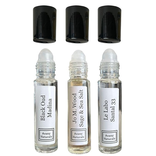 Womens Perfume Sampler Set - Mini Fragrance Oil For Woman, Roll On Body Oil, Perfume Samples, Fragrance Oil for Skin, Gift For Her, 3 Pc (Complicated)