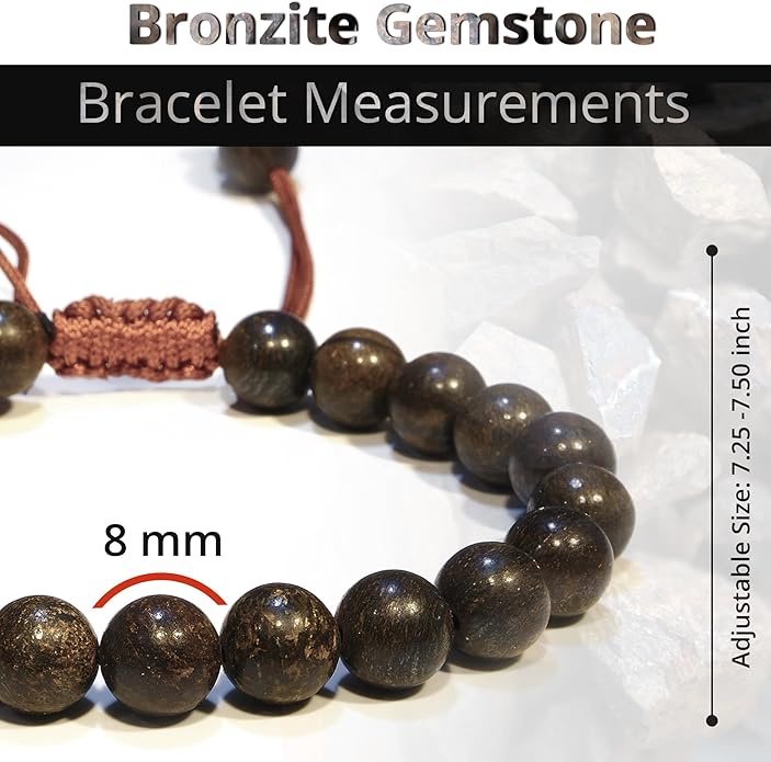 Energy Protection Crystal Handmade Adjustable Bead Bracelet Perfect for Men, Women’s Gift - Gemstone Healing Stretch Bracelet Pulsera Para Hombre Mujer Stocking Stuffer