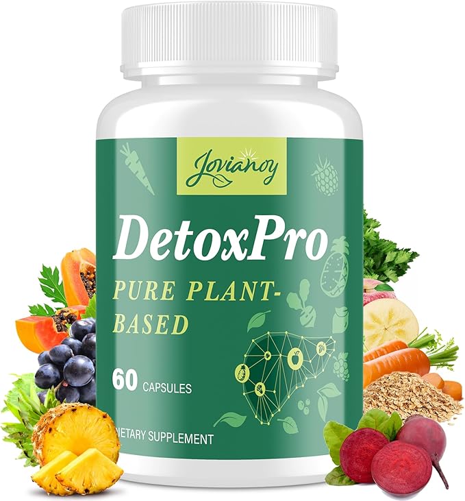 1000 MG Detox & Cleanse Capsules, 26-in-1 Plant-Based Formula, Liver & Colon Cleanse, Heavy Metal Detox for Women & Men, Natural Trace Binder, Antioxidant & Digestive Support, Vegan, 60 Counts