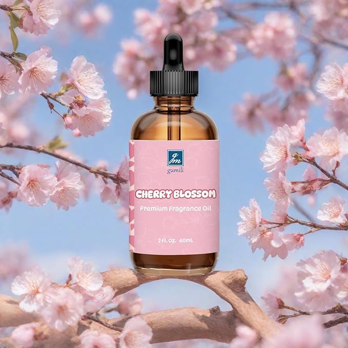 Cherry Blossom Fragrance Oil 2 Oz, Natural Scent Oil for Home Essential Oils Diffuser, Candle Making, Soap Making, DIY Body Oils, Perfume, Body Mist, Spray - Hotel Scent