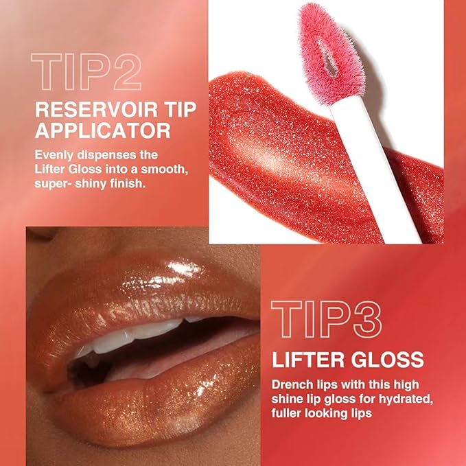 Honey Lip Gloss Plumper Gloss Tinted Glitter Lipgloss Lip oil Moisturizing High Shine Vegan Plumping Lip Gloss For Women Long-Lasting Dry Lip Care