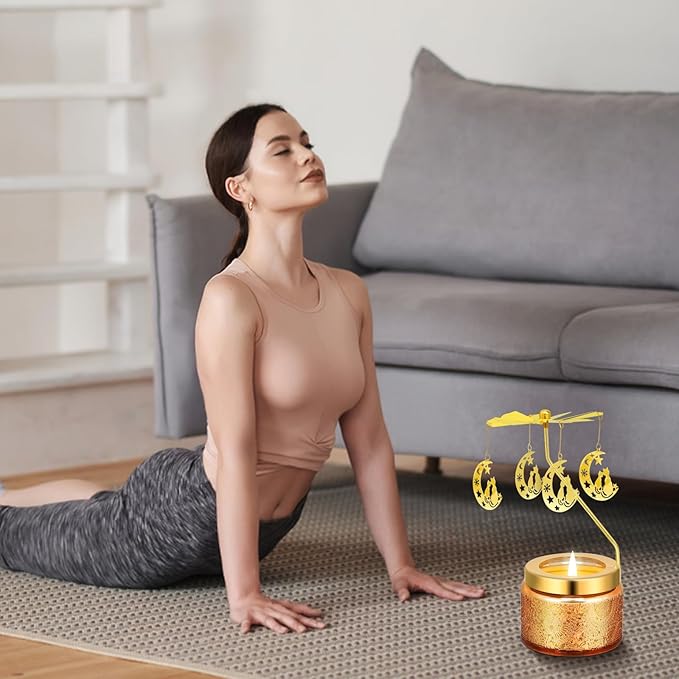 Cat Rotating Scented Candles Gift Set for Birthdays, Christmas, Thanksgiving, or As A Unique Present for Your Mom, Sister, Girlfriend, Colleagues, Friends, or A Dear Friend